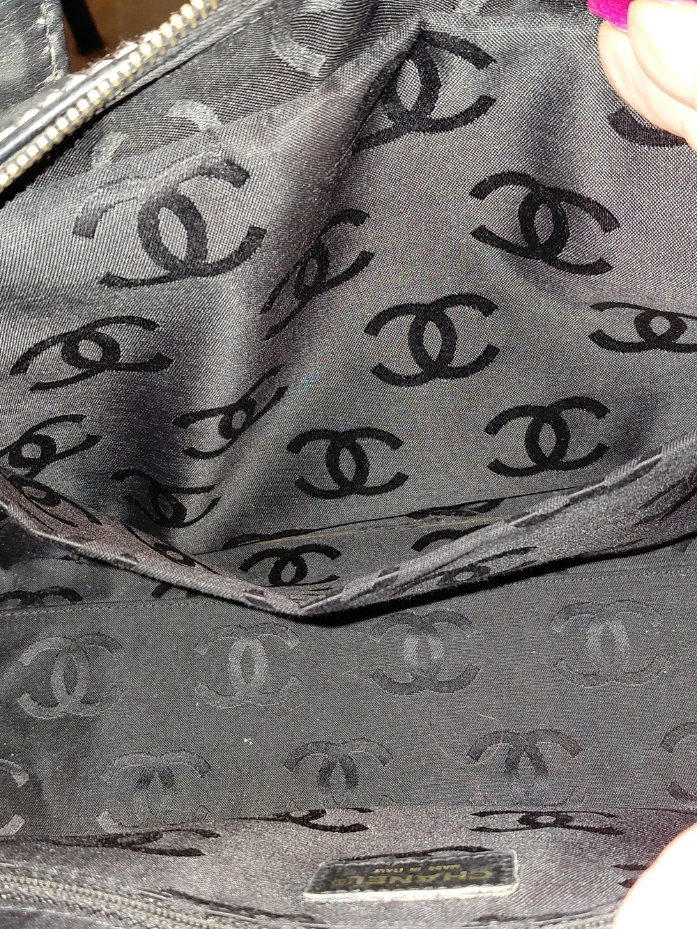 Vintage CHANEL Wild Stitch Bowler Bag Black Quilted Calfskin Leather!